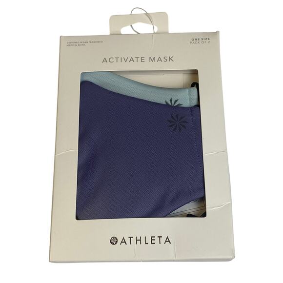 Athleta Activate Set of 2 Face Masks New in Box - Picture 1 of 7